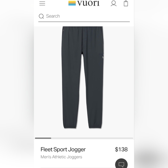 NWT Men’s Vuori Navy "Fleet Sport Joggers" New Version 30" Inseam Various Sizes - Picture 15 of 15